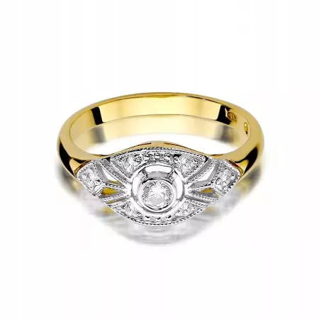 Pierścionek 585 w Białym Złocie Brylanty 0,19ct Pierścionek 585 w Białym Złocie Brylanty 0,19ct