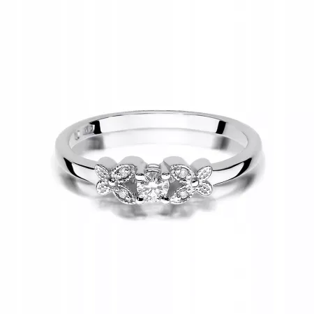 Złoty 585 Pierścionek Zaręczynowy Brylanty 0,12ct Złoty 585 Pierścionek Zaręczynowy Brylanty 0,12ct