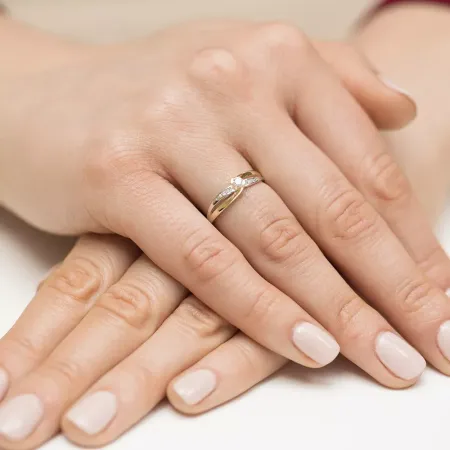 Pierścionek Złoty 585 Zaręczynowy Brylanty 0,13ct Pierścionek Złoty 585 Zaręczynowy Brylanty 0,13ct