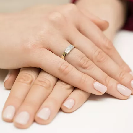 Pierścionek Białe Złoto 585 Brylanty 0,20ct Grawer Pierścionek Białe Złoto 585 Brylanty 0,20ct Grawer