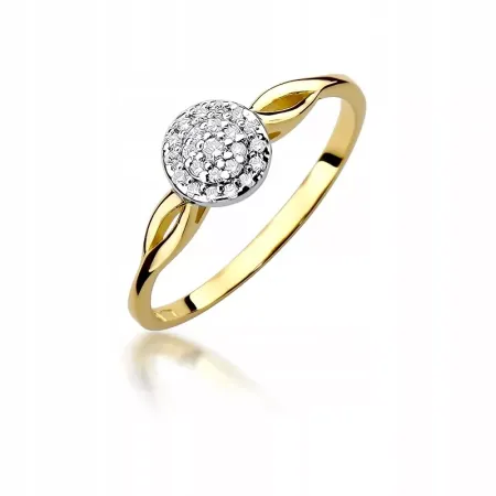 Pierścionek 585 Białe Złoto Brylant 0,12ct Prezent Pierścionek 585 Białe Złoto Brylant 0,12ct Prezent