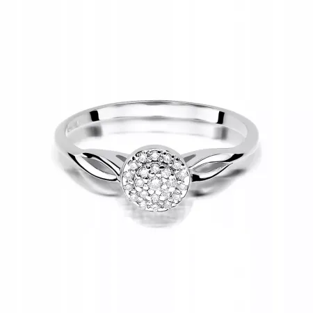 Pierścionek 585 Białe Złoto Brylant 0,12ct Prezent Pierścionek 585 Białe Złoto Brylant 0,12ct Prezent