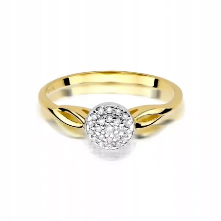 Pierścionek 585 Białe Złoto Brylant 0,12ct Prezent Pierścionek 585 Białe Złoto Brylant 0,12ct Prezent