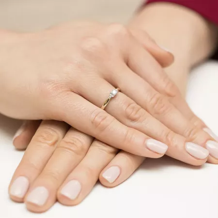 Pierścionek Białe Złoto Zaręczynowy Brylant 0,13ct Pierścionek Białe Złoto Zaręczynowy Brylant 0,13ct