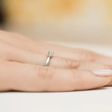 Pierścionek Białe Złoto Zaręczynowy Brylant 0,13ct Pierścionek Białe Złoto Zaręczynowy Brylant 0,13ct