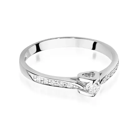 Złoty 585 Pierścionek Zaręczynowy Brylanty 0,15ct Złoty 585 Pierścionek Zaręczynowy Brylanty 0,15ct