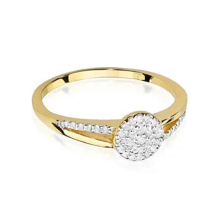 Złoty 585 Pierścionek Brylanty 0,18ct Prezent Złoty 585 Pierścionek Brylanty 0,18ct Prezent