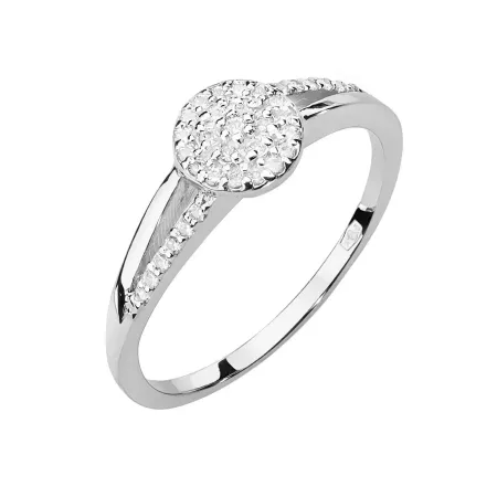 Złoty 585 Pierścionek Brylanty 0,18ct Prezent Złoty 585 Pierścionek Brylanty 0,18ct Prezent