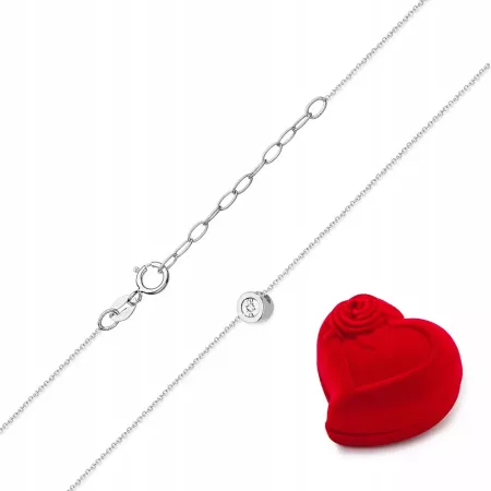 Naszyjnik 585 Celebrytka Kółko Diament Białe Złoto Naszyjnik 585 Celebrytka Kółko Diament Białe Złoto