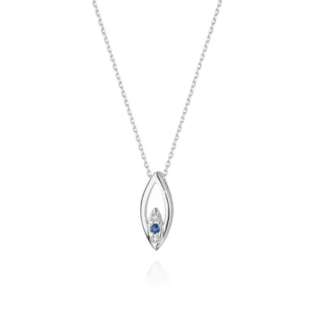 Elegancki 585 Naszyjnik Celebrytka Szafir Diamenty Elegancki 585 Naszyjnik Celebrytka Szafir Diamenty