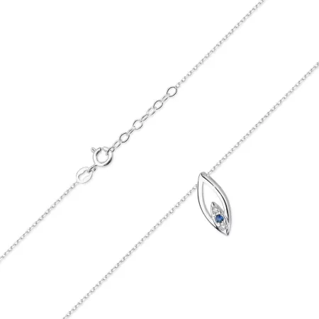 Elegancki 585 Naszyjnik Celebrytka Szafir Diamenty Elegancki 585 Naszyjnik Celebrytka Szafir Diamenty