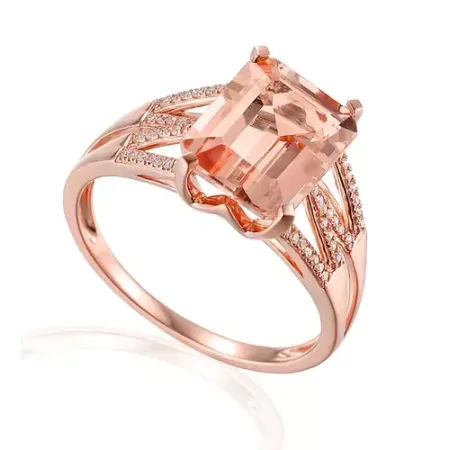 PIERŚCIONEK MORGANIT 3,0 CT DIAMENTY PRÓBA 585 PIERŚCIONEK MORGANIT 3,0 CT DIAMENTY PRÓBA 585