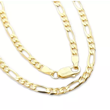 ZŁOTY 14K PEŁNY ŁAŃCUSZEK 55cm FIGARO ZŁOTY 14K PEŁNY ŁAŃCUSZEK 55cm FIGARO