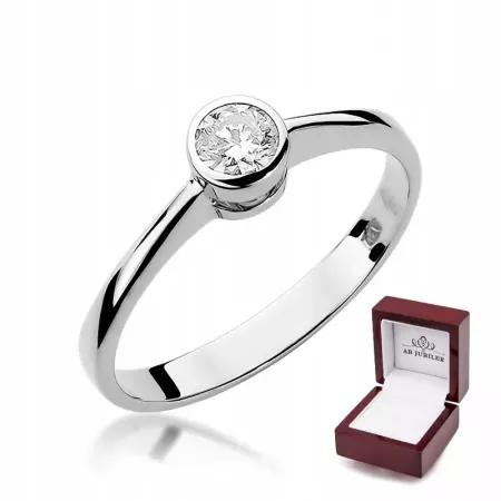 Pierścionek 585 Zaręczynowy Brylant 0,25ct Grawer Pierścionek 585 Zaręczynowy Brylant 0,25ct Grawer