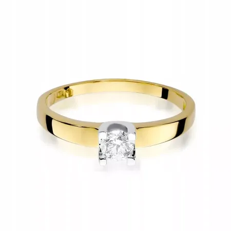 Złoty Pierścionek 585 Zaręczynowy Brylant 0,25ct