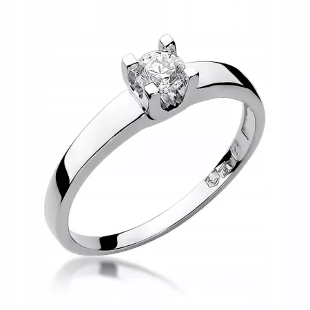 Złoty Pierścionek 585 Zaręczynowy Brylant 0,25ct