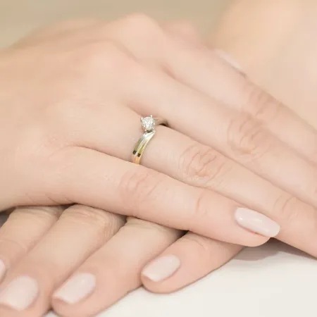 Pierścionek Białe Złoto 585 Brylant 0,25ct Prezent Pierścionek Białe Złoto 585 Brylant 0,25ct Prezent