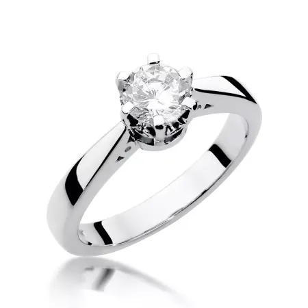 Pierścionek 14K Brylant 1,00ct Białe Złoto Grawer Pierścionek 14K Brylant 1,00ct Białe Złoto Grawer