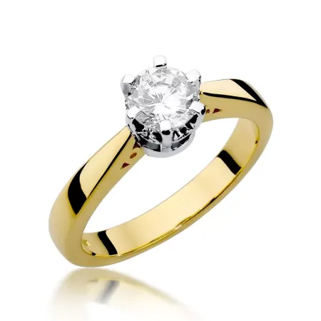 Pierścionek 14K Brylant 1,00ct Białe Złoto Grawer Pierścionek 14K Brylant 1,00ct Białe Złoto Grawer