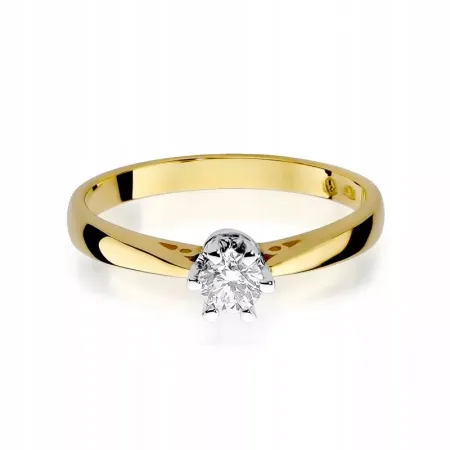 Pierścionek 585 Zaręczynowy Brylant 0,25ct Grawer Pierścionek 585 Zaręczynowy Brylant 0,25ct Grawer