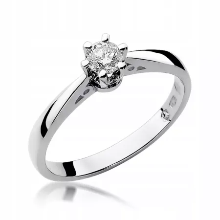 Pierścionek 585 Zaręczynowy Brylant 0,25ct Grawer Pierścionek 585 Zaręczynowy Brylant 0,25ct Grawer
