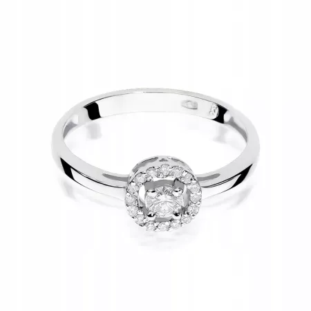 Złoty 585 Pierścionek Brylanty 0,20ct Grawer Złoty 585 Pierścionek Brylanty 0,20ct Grawer