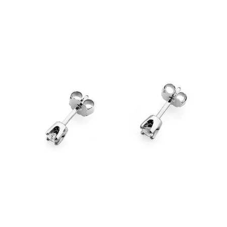 Złote Delikatne Kolczyki Diament 0,16ct Próba 585 