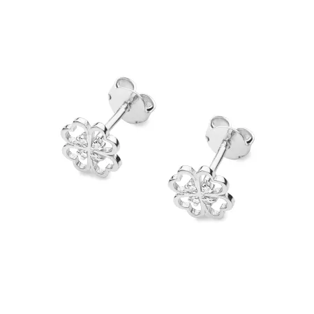Złote Kolczyki 585 Diamenty Koniczynki Prezent Złote Kolczyki 585 Diamenty Koniczynki Prezent