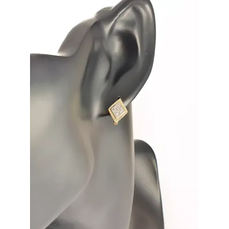 Eleganckie Złote Kolczyki Diamenty Próba 585 Eleganckie Złote Kolczyki Diamenty Próba 585