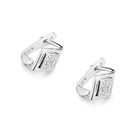Eleganckie Złote Kolczyki Diamenty Próba 585 Eleganckie Złote Kolczyki Diamenty Próba 585