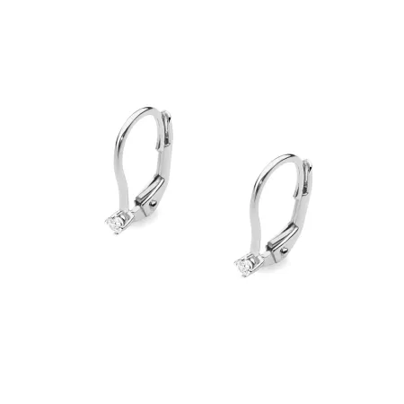 Złote 585 Kolczyki z Diamentami 0,08ct Prezent