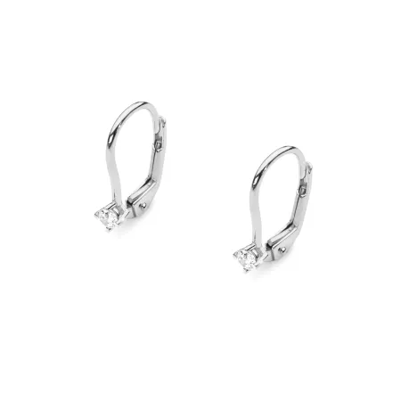Złote Kolczyki z Diamentem 0,14ct Próba 585 Złote Kolczyki z Diamentem 0,14ct Próba 585