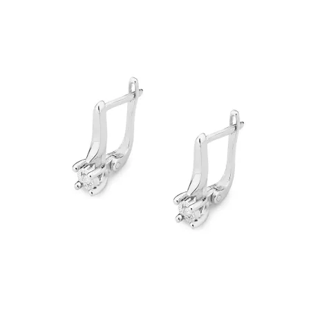 Kolczyki Złote 585 Diamenty 0,06ct Prezent Kolczyki Złote 585 Diamenty 0,06ct Prezent
