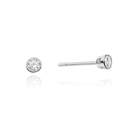 Złote Kolczyki Diamenty 0,20ct Próba 585 Sztyft