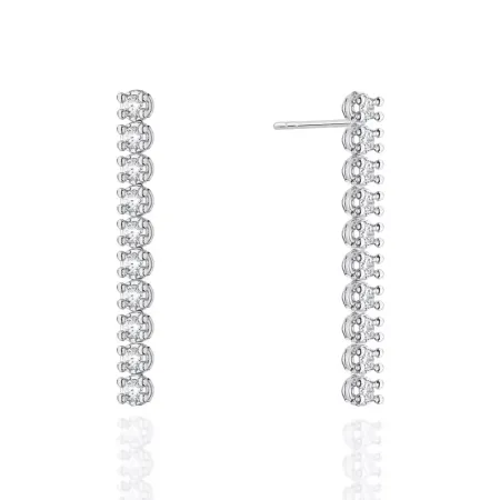 Eleganckie Kolczyki Diamenty 0,80ct Białe Złoto Eleganckie Kolczyki Diamenty 0,80ct Białe Złoto