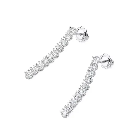 Eleganckie Kolczyki Diamenty 0,80ct Białe Złoto Eleganckie Kolczyki Diamenty 0,80ct Białe Złoto