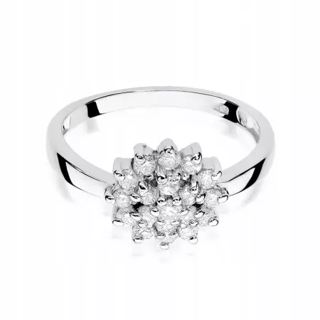 Złoty Pierścionek z Brylantami 0,40ct w Próbie 585