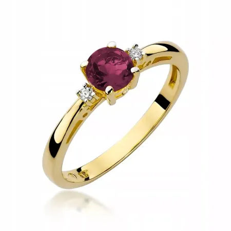 Pierścionek w Białym Złocie Rubin 0,60ct Brylanty Pierścionek w Białym Złocie Rubin 0,60ct Brylanty