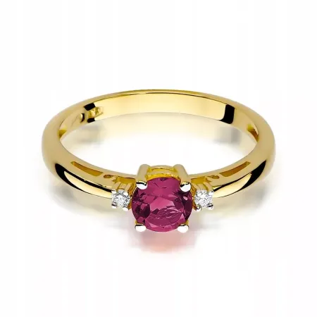Pierścionek w Białym Złocie Rubin 0,60ct Brylanty Pierścionek w Białym Złocie Rubin 0,60ct Brylanty
