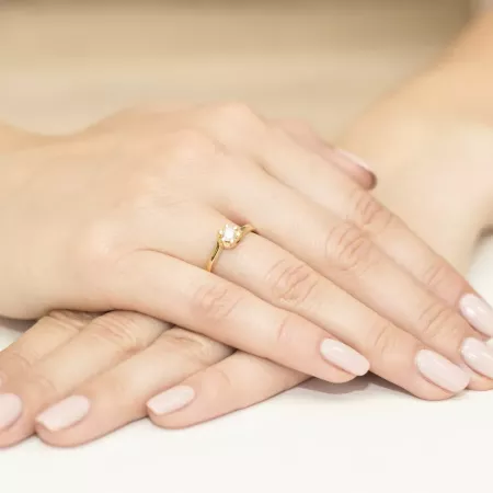 Pierścionek 585 Zaręczynowy Brylant 0,30ct Grawer Pierścionek 585 Zaręczynowy Brylant 0,30ct Grawer
