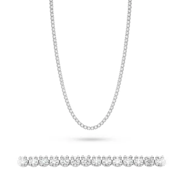 Naszyjnik 585 z Brylantami Białe Złoto 6,90ct