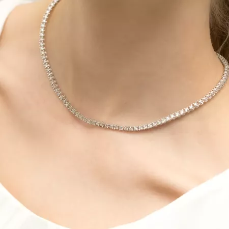 Naszyjnik 585 z Brylantami Białe Złoto 6,90ct Naszyjnik 585 z Brylantami Białe Złoto 6,90ct