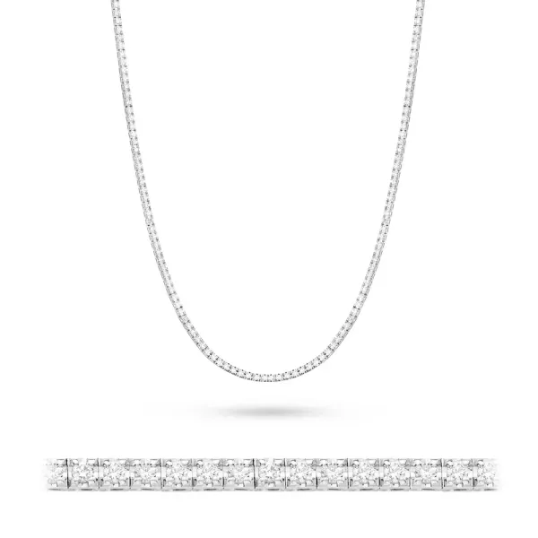 Naszyjnik 585 Brylanty Białe Złoto 3,38ct