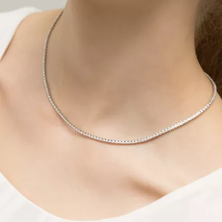 Naszyjnik 585 Brylanty Białe Złoto 3,38ct Naszyjnik 585 Brylanty Białe Złoto 3,38ct