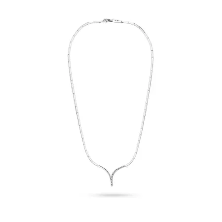 Naszyjnik 14K z Brylantami Białe Złoto 0,16ct Naszyjnik 14K z Brylantami Białe Złoto 0,16ct
