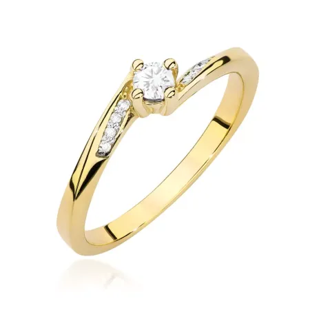 Pierścionek 585 Diamenty 0.14ct Złoto Żółte Pierścionek 585 Diamenty 0.14ct Złoto Żółte
