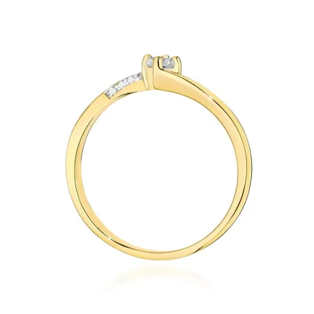 Pierścionek 585 Diamenty 0.14ct Złoto Żółte Pierścionek 585 Diamenty 0.14ct Złoto Żółte