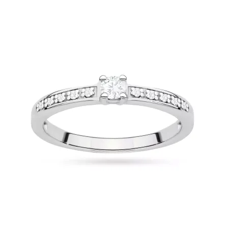 Złoty Pierścionek 585 Diament Laboratoryjny 0.08ct Złoty Pierścionek 585 Diament Laboratoryjny 0.08ct