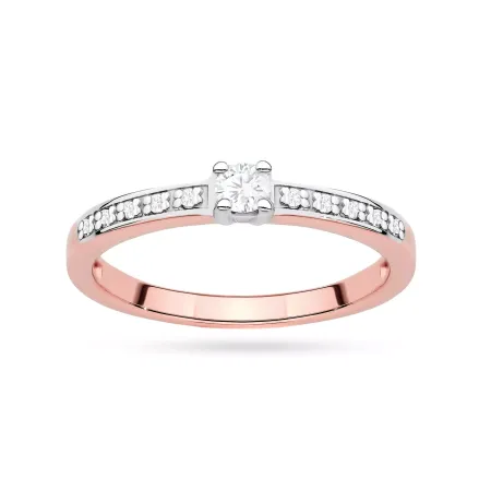 Złoty Pierścionek 585 Diament Laboratoryjny 0.08ct Złoty Pierścionek 585 Diament Laboratoryjny 0.08ct
