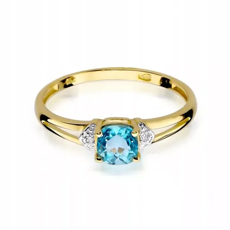 ZŁOTY PIERŚCIONEK ZARĘCZYNOWY TOPAZ 0,70CT GRAWER ZŁOTY PIERŚCIONEK ZARĘCZYNOWY TOPAZ 0,70CT GRAWER